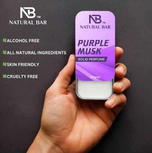 Purple Musk Solid Perfume – Alcohol-Free Long-Lasting Fragrance