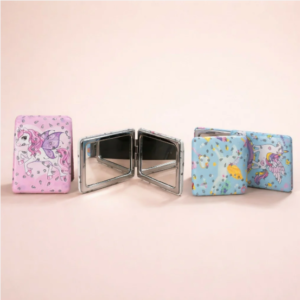 Kids Compact Foldable Pocket Mirror – Cute Cartoon Design & Portable