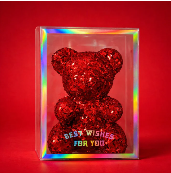 Red Glitter Teddy Bear – Perfect Gift for Special Occasions - Image 2