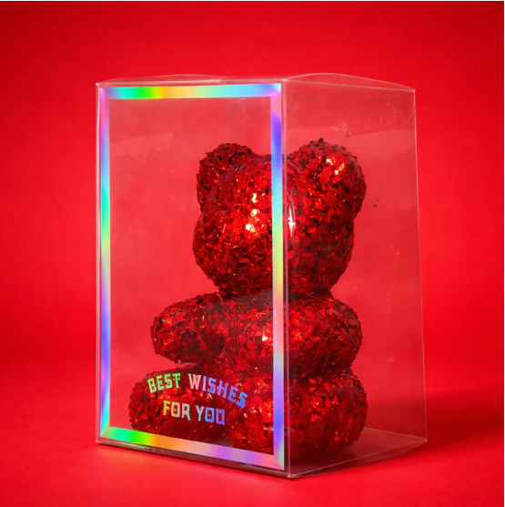 Red Glitter Teddy Bear – Perfect Gift for Special Occasions - Image 3