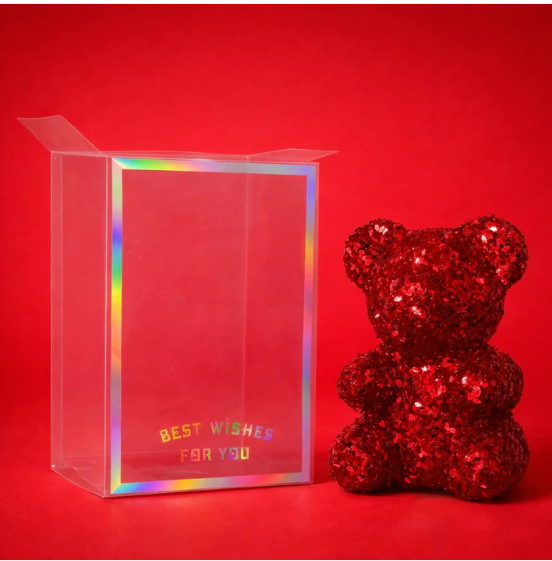 Red Glitter Teddy Bear – Perfect Gift for Special Occasions - Image 4