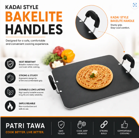 Vikas Patri Tawa – 5mm Thick Non-Stick for Versatile Cooking