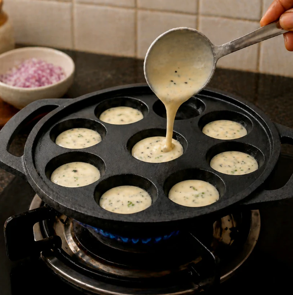 Cast Iron Appam Patra – Perfect for Traditional Indian Snacks