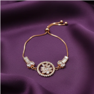 AD Floral Bracelet – Elegant Designer Party Wear Accessory