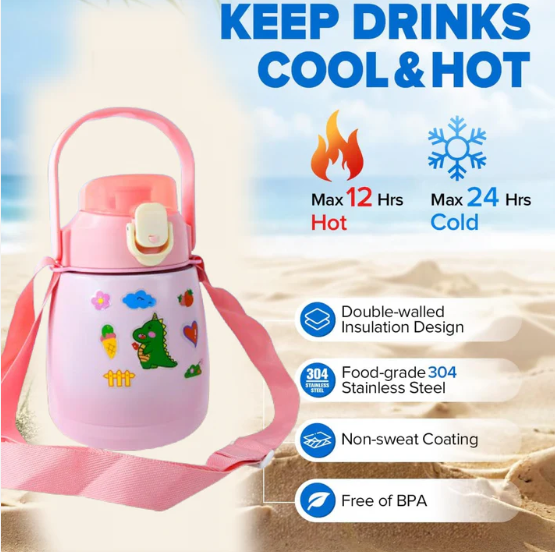 Stainless Steel Vacuum Insulated Water Bottle – 700 ML Leak-Proof - Image 3