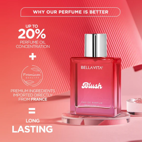 Bellavita Blush Perfume – Long Lasting Floral Fruity Scent