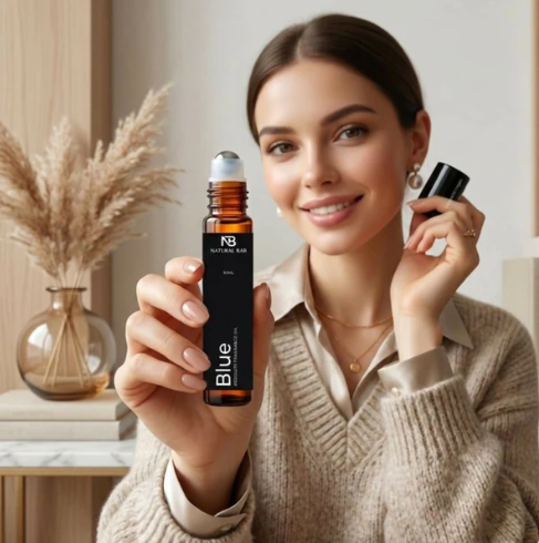 Blue Luxury Attar Roll On – Long Lasting Non Alcoholic Perfume