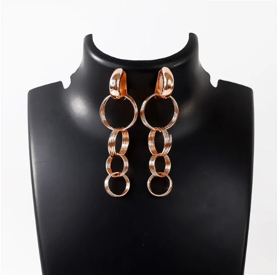 Gold Drop Earrings – Elegant & Lightweight Design - Image 3