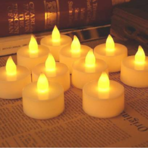 LED Tealight Candles – White 24 Pcs for Diwali Decor | Indo Glow