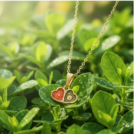 Dual Heart Pendant Necklace – Elegant Design for Women - Image 4