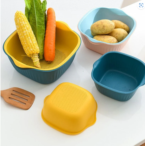 Plastic Washing Bowl – Drainer & Strainer Basket | Vastate