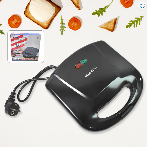 Sandwich Maker – Non-Stick, 2 Square Slice Toaster | Dabster
