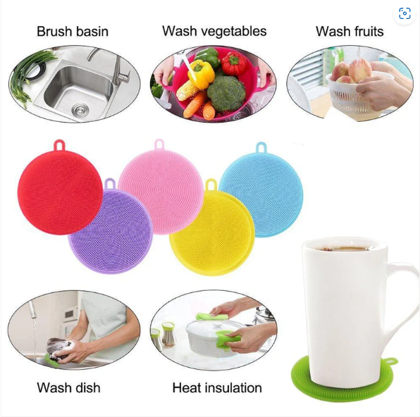 Silicone Dish Scrubber – Mildew-Free & Non-Stick | Velvet Wipe