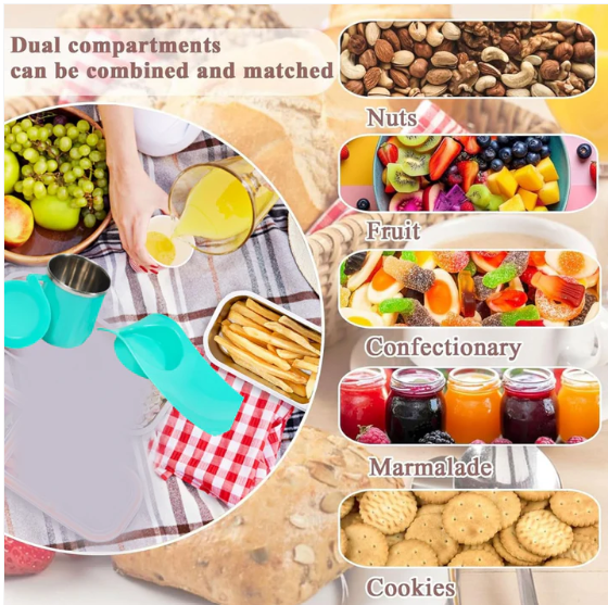 Snack Tray with Steel Cup – Multi-functional for Kids & Home | TinyTrendy - Image 2