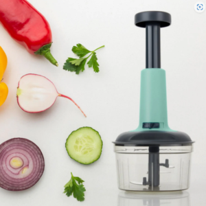 Manual Food Chopper – 3-Blade Hand Push Vegetable Cutter | Quickslice
