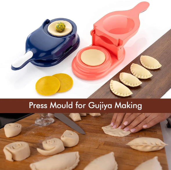 Gujiya Maker – 2-in-1 Dumpling Skin Press | Bake & Dwell