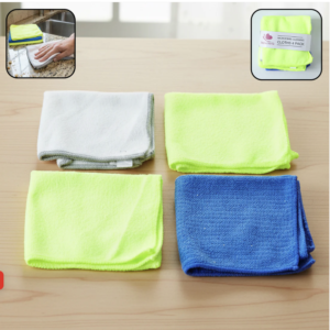 Microfiber Cleaning Cloths – Soft, Absorbent & Reusable for Streak-Free Surfaces