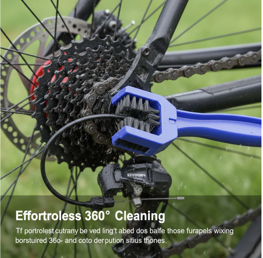 Motorbike Chain Cleaner – Efficient 3D Brush Tool for Bikes | Velvet Wheels