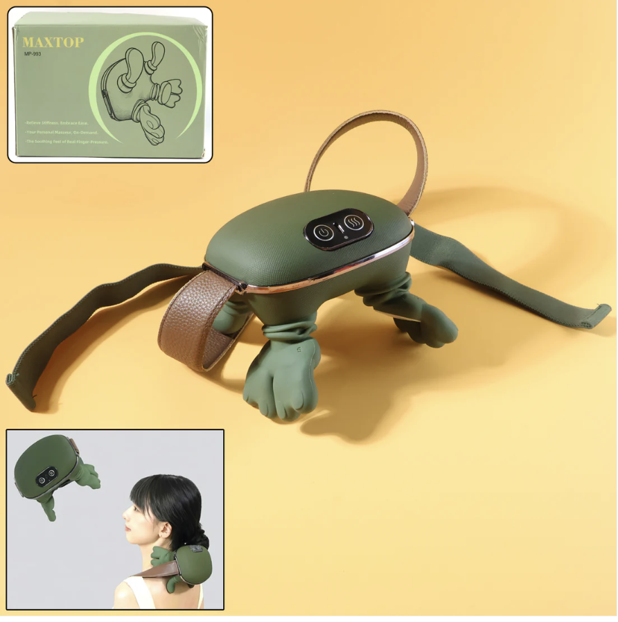 Neck & Shoulder Massager – Rechargeable Kneading with Heat Therapy
