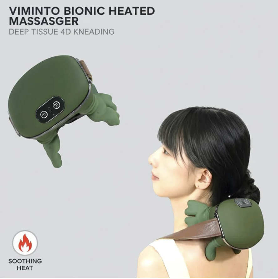 Neck & Shoulder Massager – Rechargeable Kneading with Heat Therapy