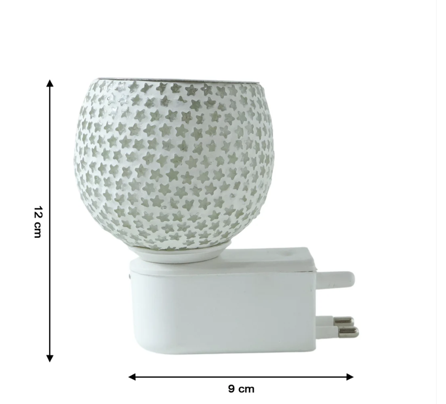 Star Cut Glass Aroma Diffuser – Elegant Plug-In Night Lamp