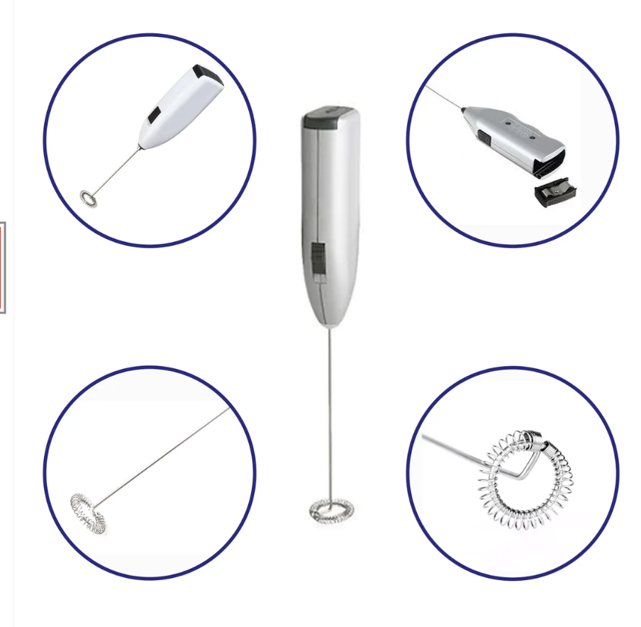 Electric Milk Frother – Handheld Wand Mixer for Coffee | Grippy