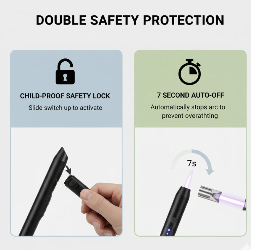 Discover the ultimate safety and convenience with the USB rechargeable electric arc lighter by FirePot.