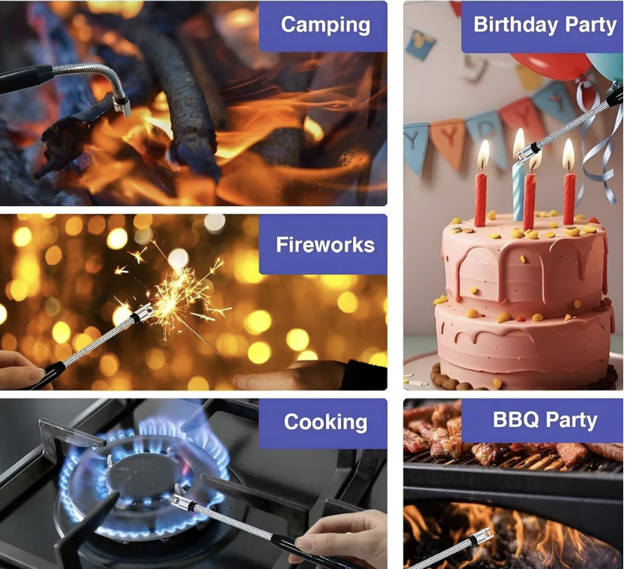 Electric Arc Lighter – USB Rechargeable with 360° Flexible Neck