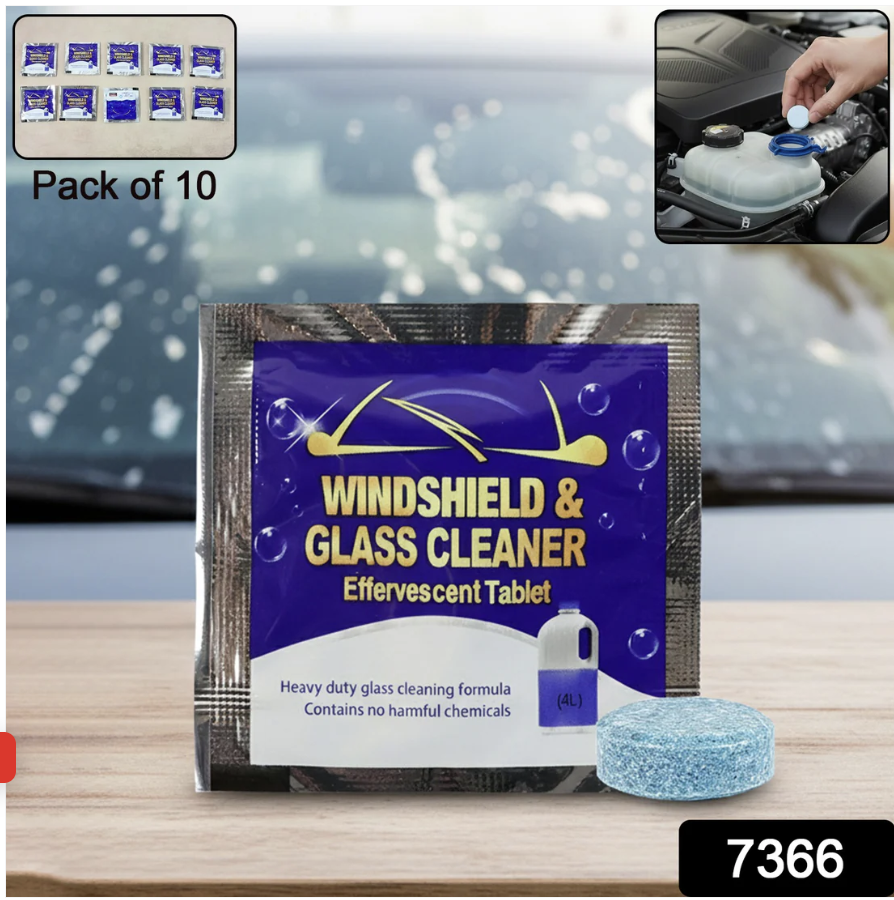Car Wiper Detergent Tablets – Pack of 10 for Clear Windshield