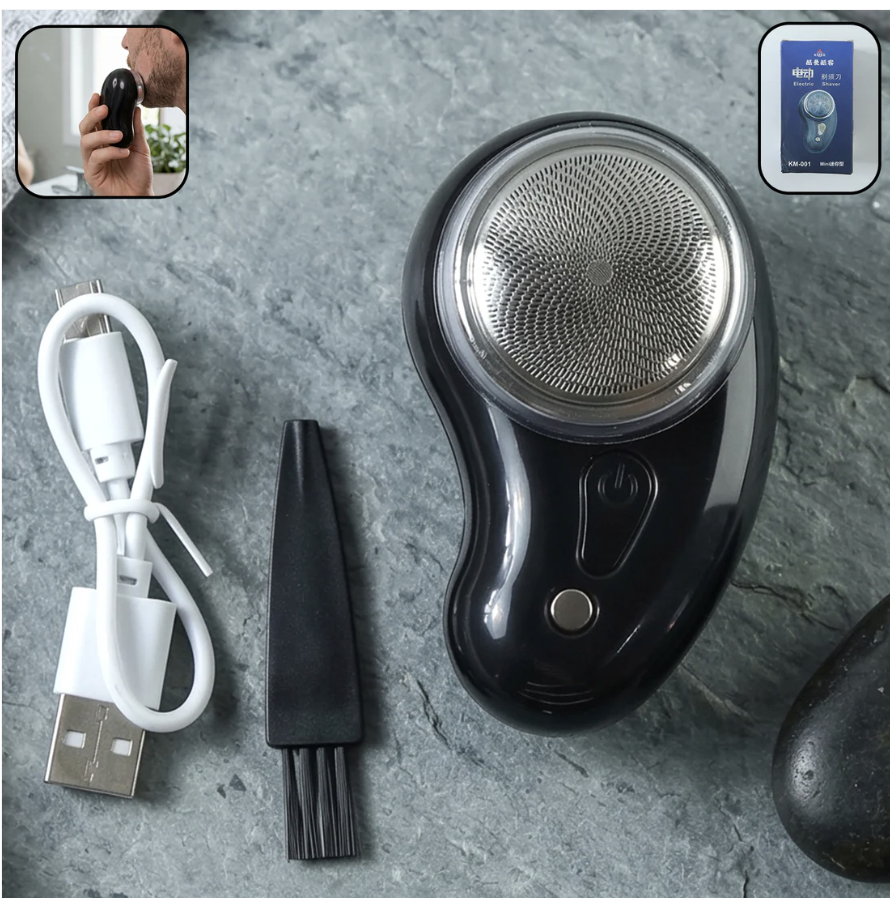 Electric Beard Trimmer – Portable USB Rechargeable Grooming