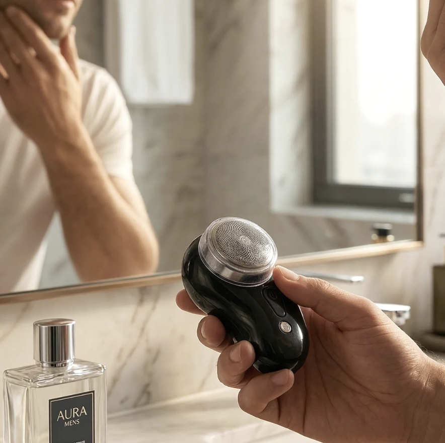 Electric Beard Trimmer – Portable USB Rechargeable Grooming