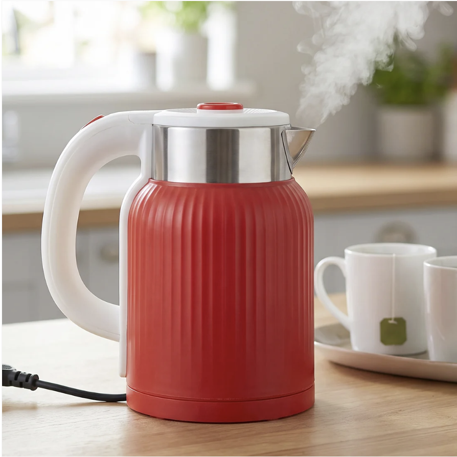 Electric Kettle 2 Litre 1500W Red for Tea Coffee Milk and Hot Water (1 Pc)