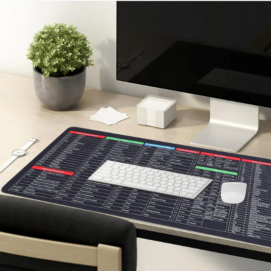 Shortcut Keyboard Mat – Large Anti-Slip Desk Pad | worko