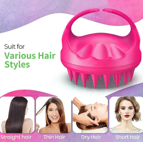Scalp Massager Comb – Soft Silicone Brush for Hair Health | Velvet Wellness