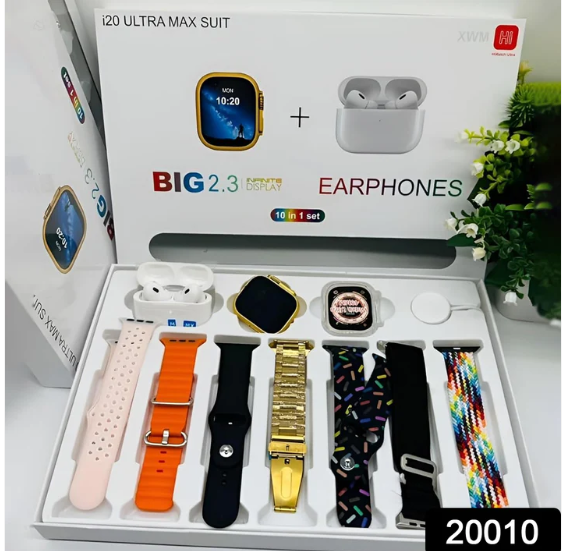 Smartwatch Combo Set – Bluetooth Calling & 7 Straps | TrackAura - Image 2