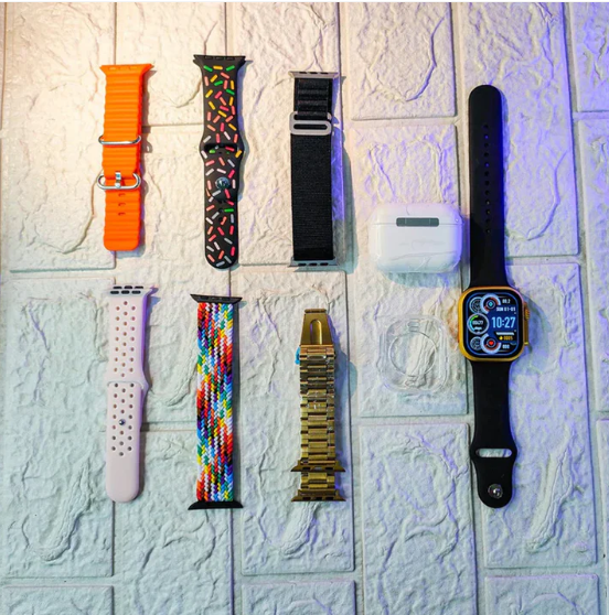 Smartwatch Combo Set – Bluetooth Calling & 7 Straps | TrackAura - Image 5