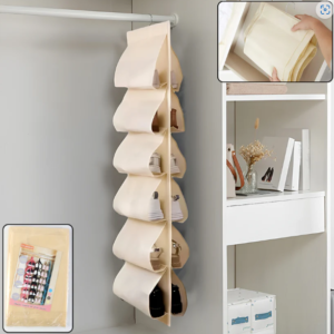 12-Pocket Hanging Shoe Organizer – Space-Saving Durable Storage