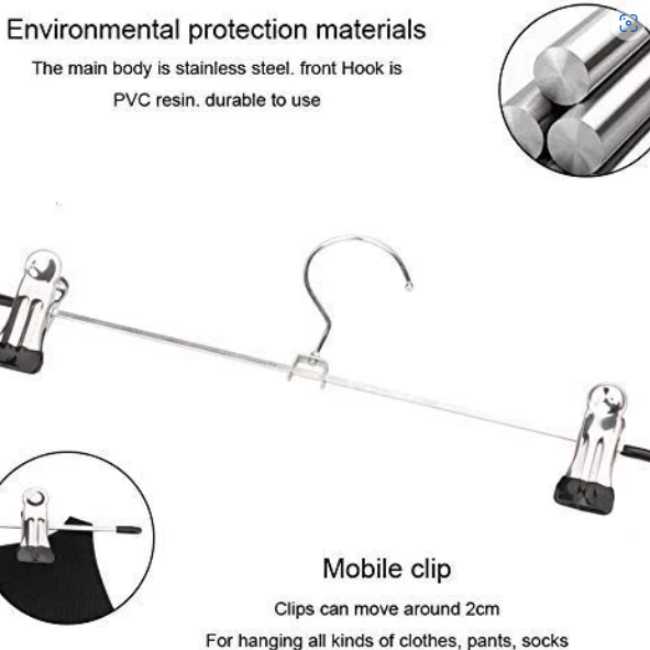 Stainless Steel Hangers – Adjustable Clips, 12-Pack | Indo Glow