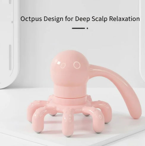 Octopus Head Massager – Ergonomic Stress Relief Tool