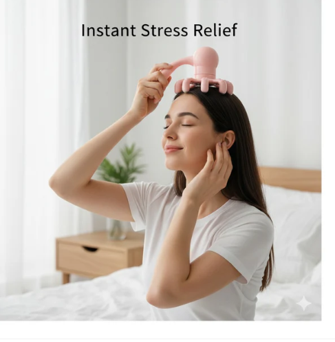 Octopus Head Massager – Ergonomic Stress Relief Tool