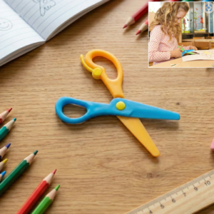 Child-Safe Plastic Safety Scissors – Rounded Tips for Kids' Crafts