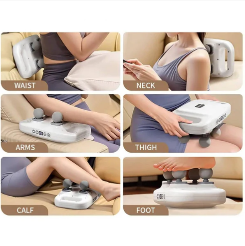 Massage Gun for Pain Relief – 6 Heads Deep Tissue Massager | FitFuzion