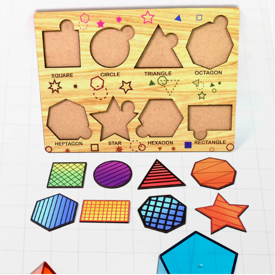 Wooden Triangle Puzzle – Educational Toy for Kids | Inventive Play - Image 2