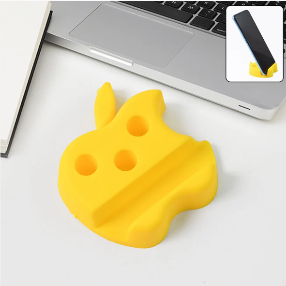 Mobile Stand with Pen Holder – Apple-Shaped Desk Organizer 3 Pc