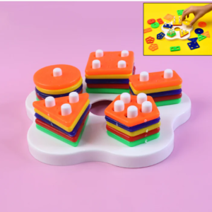 Geometric Stacking Sorter Toy – Toddler Shape Learning & Skills