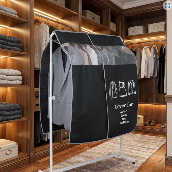 Hanging Garment Dust Cover – Keeps Clothes Neat & Dust-Free