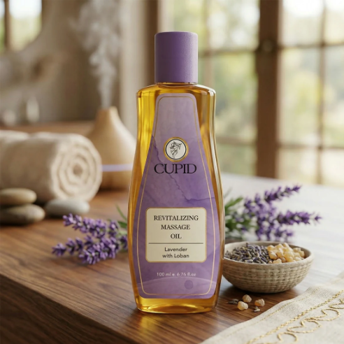 Relaxing Body Massage Oil – Lavender & Loban For Stress Relief