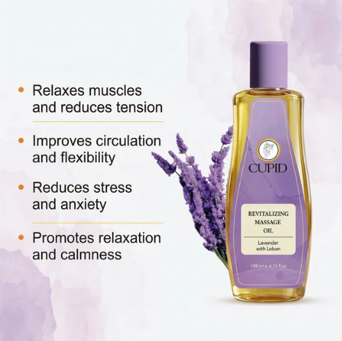 Relaxing Body Massage Oil – Lavender & Loban For Stress Relief