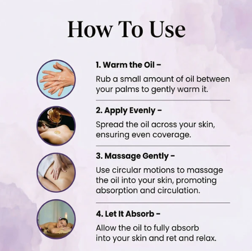 Relaxing Body Massage Oil – Lavender & Loban For Stress Relief