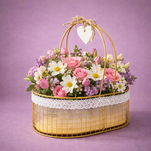 Metal Wire Storage Basket – Elegant Organisation with Handle